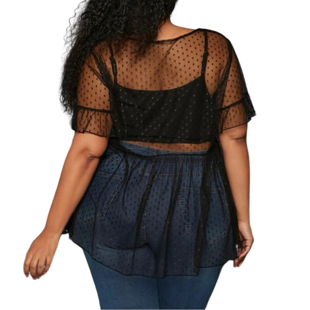 🖤 PLUS Peplum Top 🖤 - Picture 4 of 8
